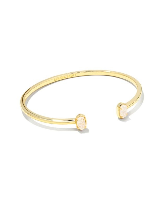 Kendra Scott Emilie Silver Cuff Bracelet in Platinum Drusy