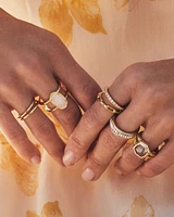 Elyse Gold Ring Iridescent Drusy