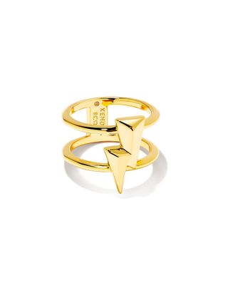 Bolt Double Band Ring Gold