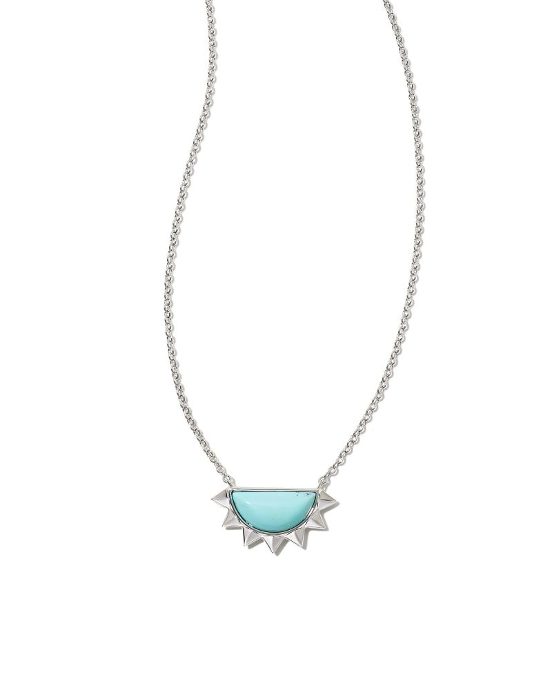 Kendra Scott Moon & Star Pendant Necklace in Silver