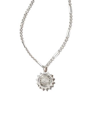 Sienna Sun Pendant Necklace in Silver