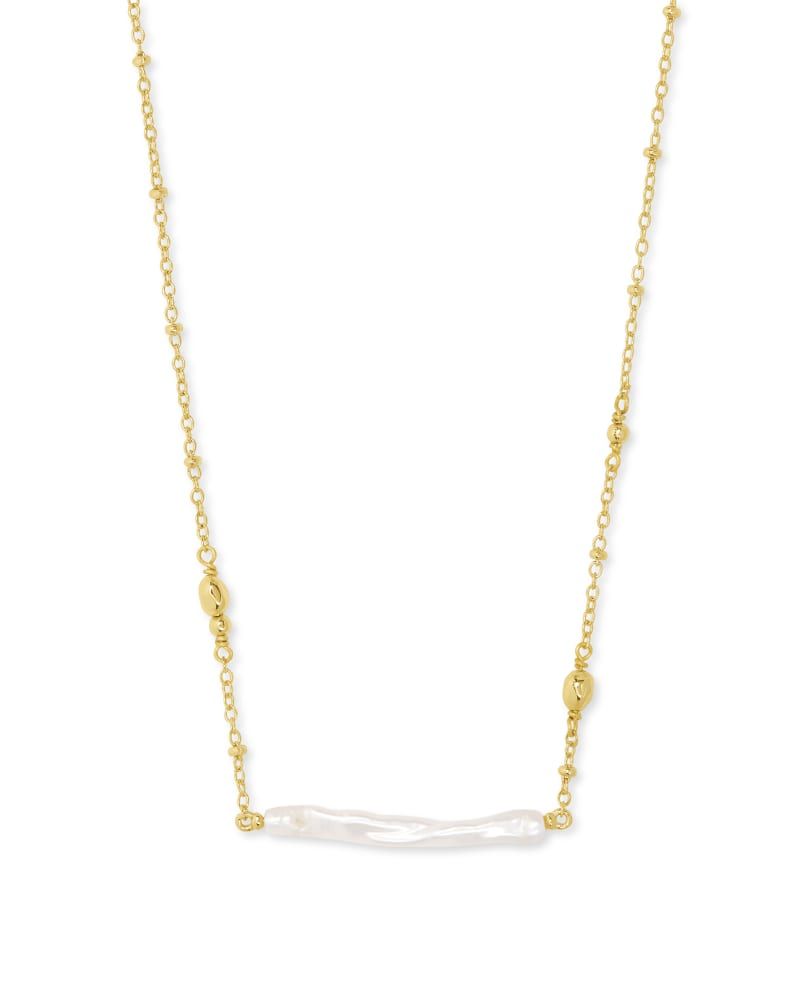 Shop 14K White Gold Pearl Cage Necklace | Carbon & Hyde