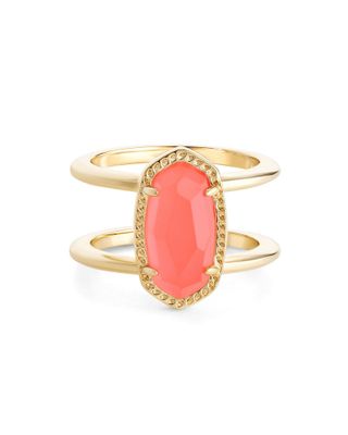 Elyse Double Band Ring Coral Illusion