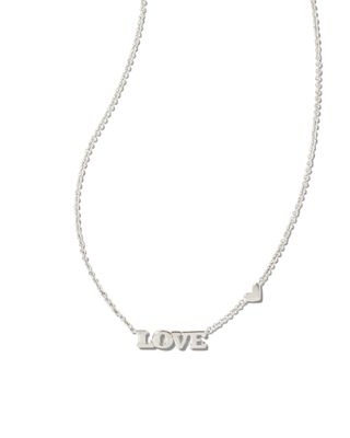 Love Pendant Necklace in Silver