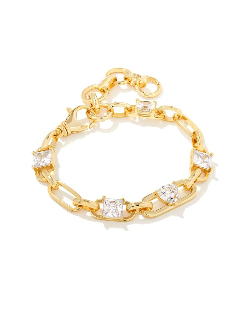 Anine Bing | Sliding Diamond String Bracelet - Gold and Yellow