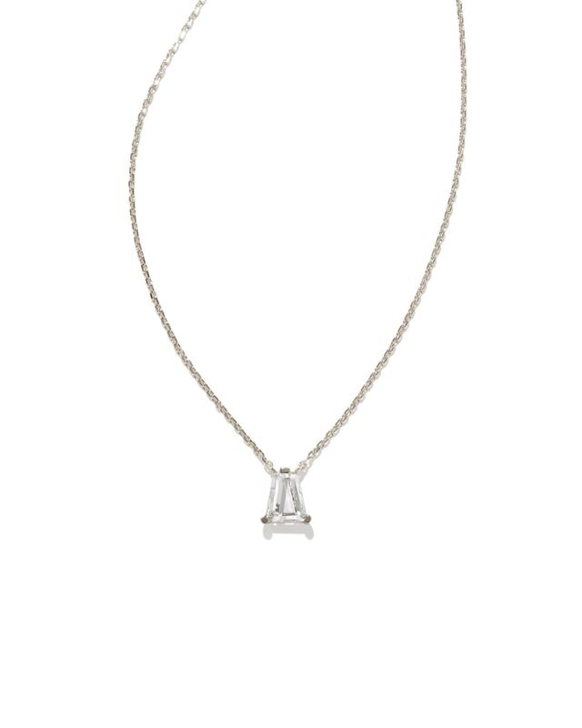 Blair Silver Jewel Chain Necklace in White Crystal