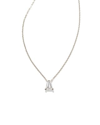 Kendra Scott Moon & Star Pendant Necklace in Silver