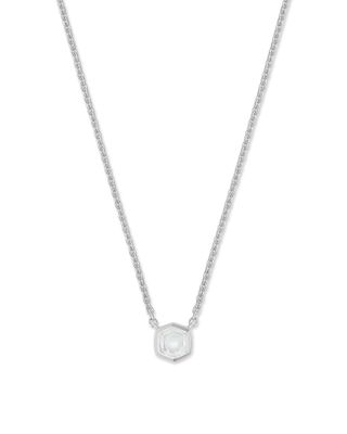 Davie Sterling Silver Pendant Necklace in Rock Crystal