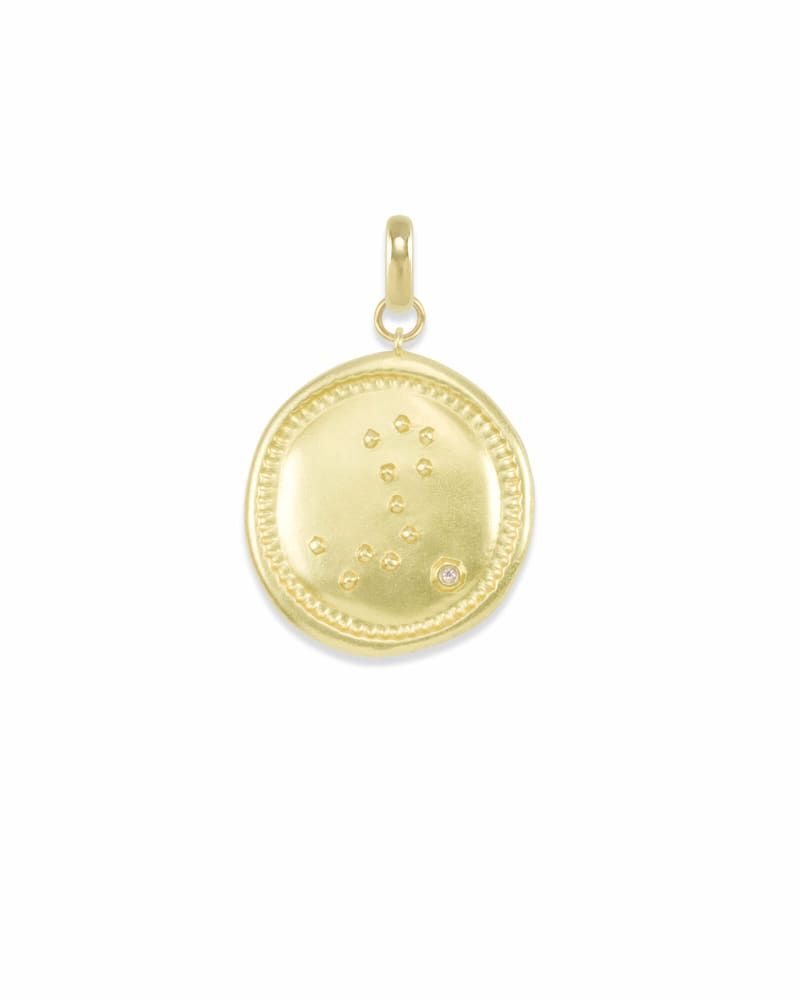 Letter B Coin Charm in 18k Gold Vermeil