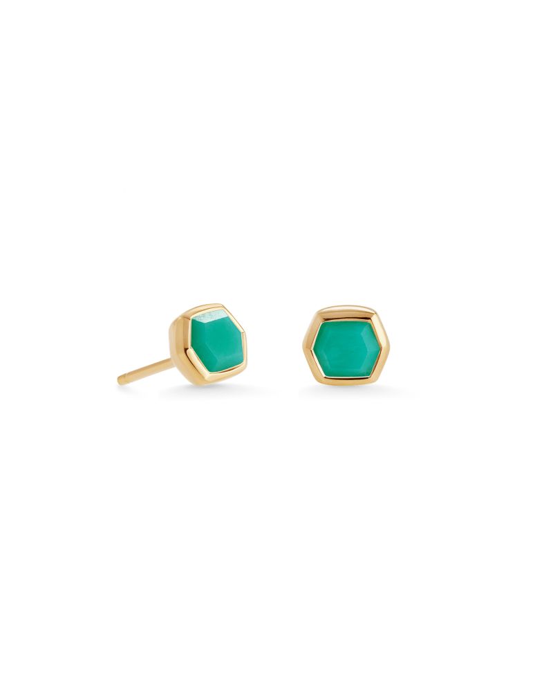 Ari Heart Stud Earrings In 18k Gold Vermeil