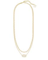 Kendra Scott ELISA Gold Multi Strand Necklace - Iridescent Drusy