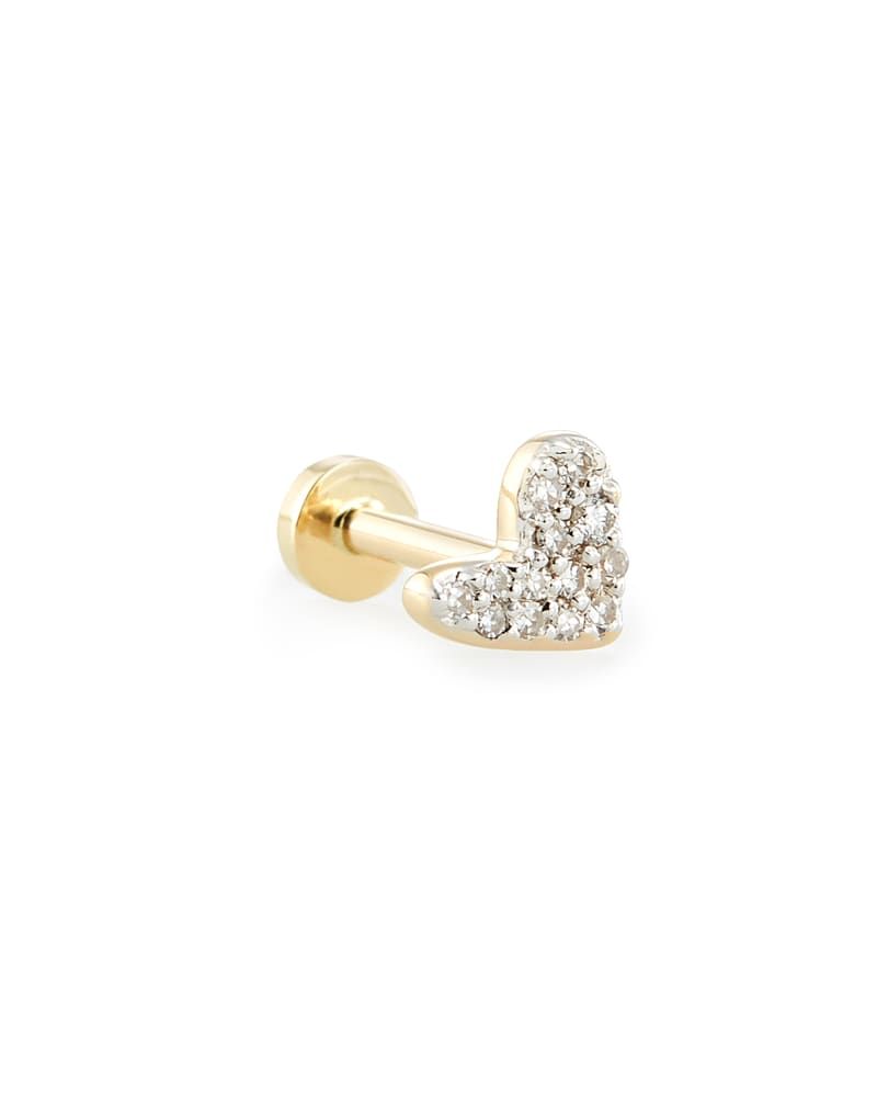 Kendra Scott Star 14K Yellow Gold Stud Earrings in White Diamond