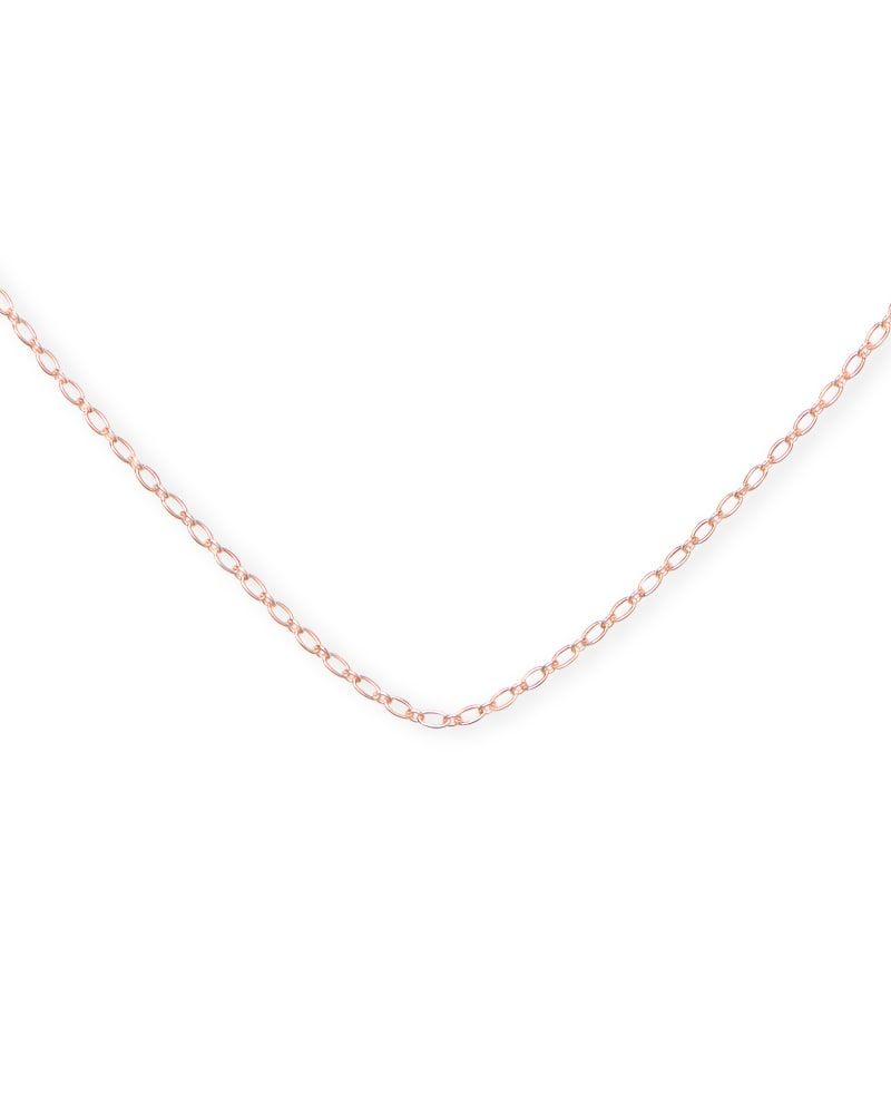 Kendra Scott Beck Thin Round Box Chain Necklace in 18k Gold