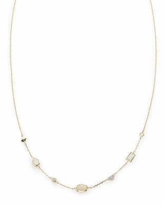 Alina Choker Necklace in Neutral Gemstone Mix and 14k Gold
