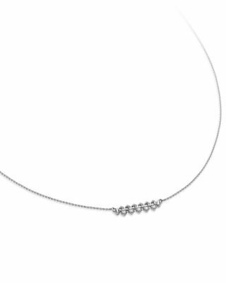 Silas 14k White Gold Necklace in White Diamond