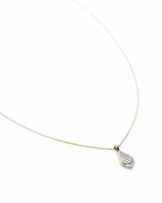 Lela Pendant Necklace in Pave Diamond and 14k Yellow Gold
