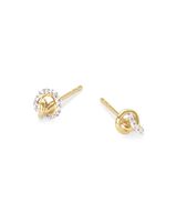 Orion Mini 14k Yellow Gold Single Stud Earring in White Diamond