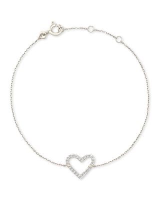 Ari Heart Delicate Chain Bracelet in Sterling Silver