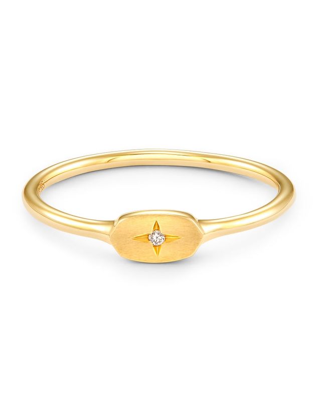 14k Gold and Diamond Knitting Ring – Corina Lunita