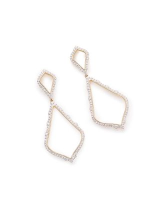 Alexa Statement Earrings in Pave Diamond and 14k Yellow Gold