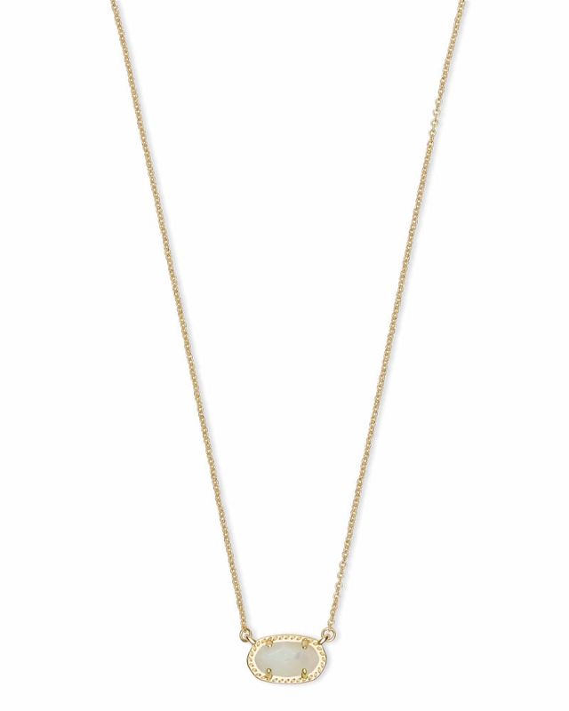 Kendra Scott Ember Rose Gold Pendant Necklace in Light Pink Opal