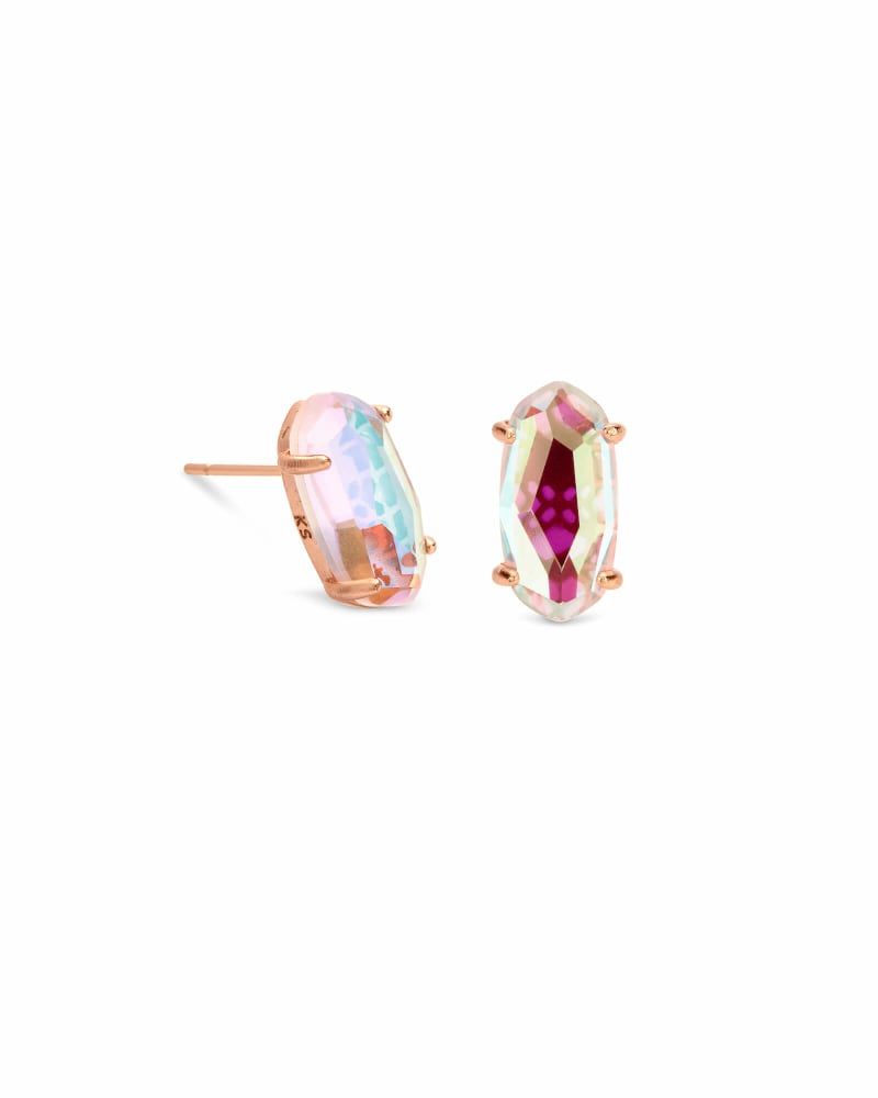 Bespreken Purper Virus Kendra Scott Betty Rose Gold Stud Earrings in Blush Dichroic Glass | The  Summit