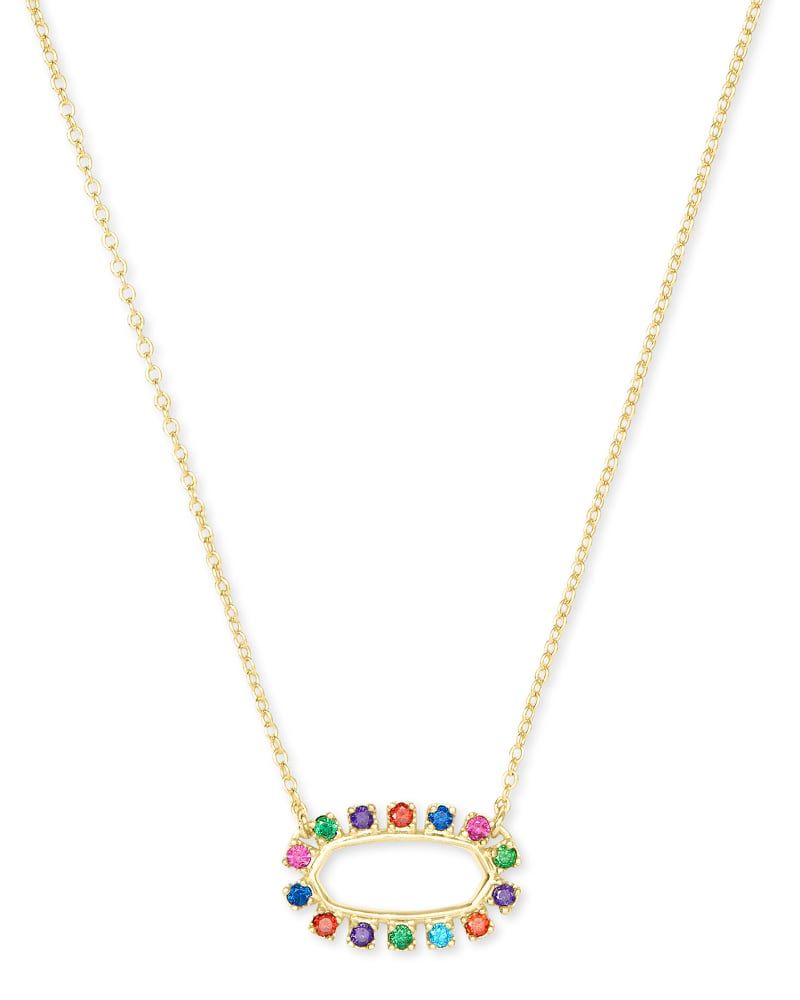 Kendra Scott Crystal Letter Short Pendant Necklace