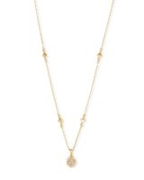 Ari Heart Gold Pendant Necklace in Iridescent Drusy