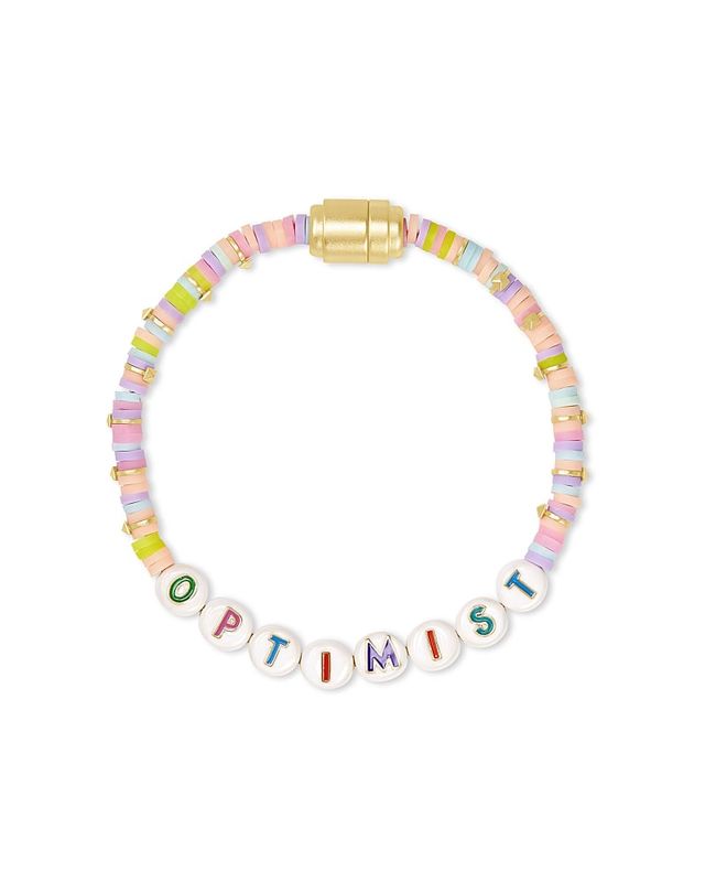 Elaina Gold Friendship Bracelet in Rose Quartz