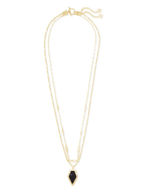 Tess Gold Pendant Necklace in Dichroic Glass | Kendra Scott