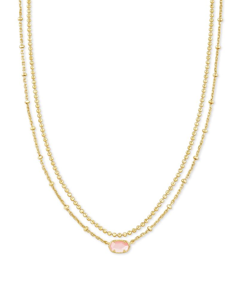 Elisa Gold Pearl Multi Strand Necklace in Teal Abalone | Kendra Scott