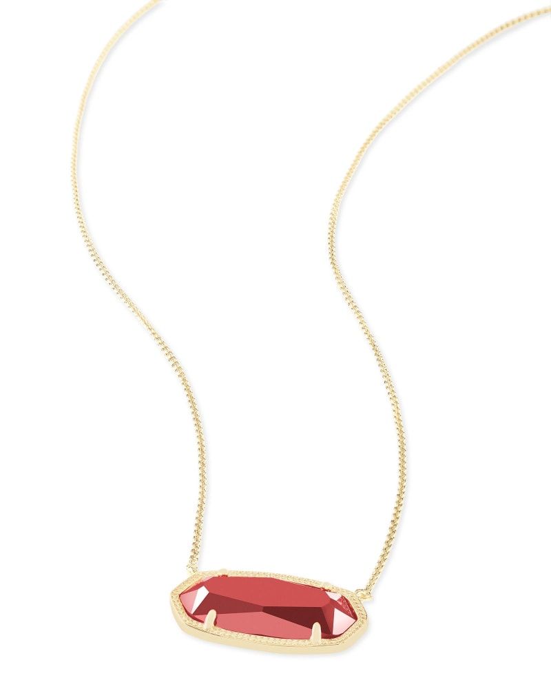 Ari Heart Gold Pendant Necklace in Red Kyocera Opal | Kendra Scott