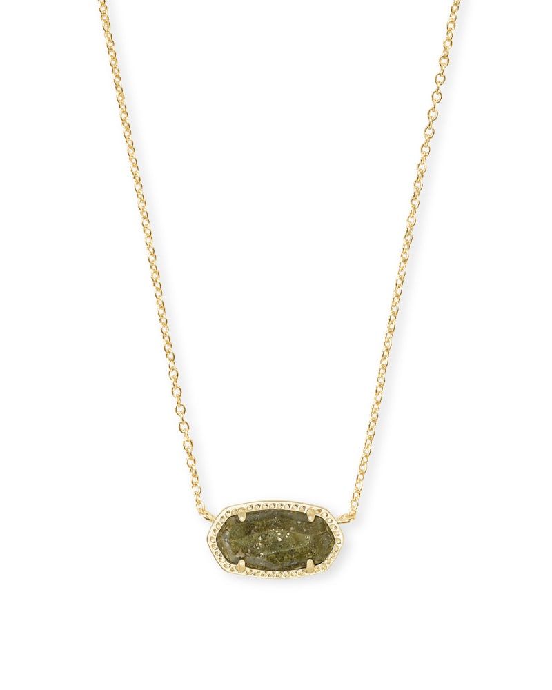 Kendra Scott Elisa Oval Pendant Necklace in Iridescent Drusy and