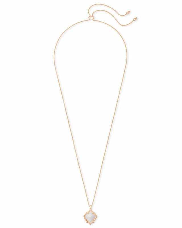 Carole Long Pendant Necklace In Rose Gold