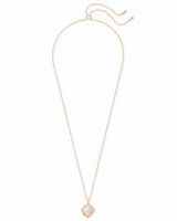 Carole Long Pendant Necklace In Rose Gold