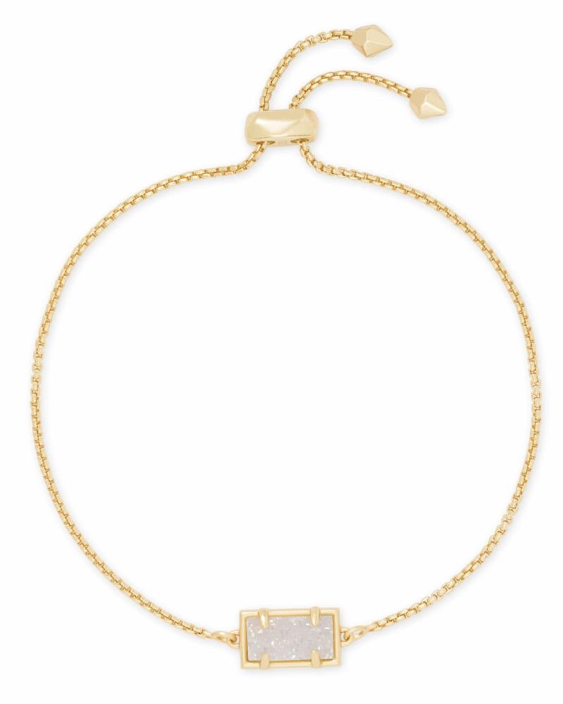 Emilie Gold Chain Bracelet in Iridescent Drusy