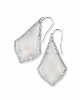 Alex Silver Drop Earrings in Ivory Pearl