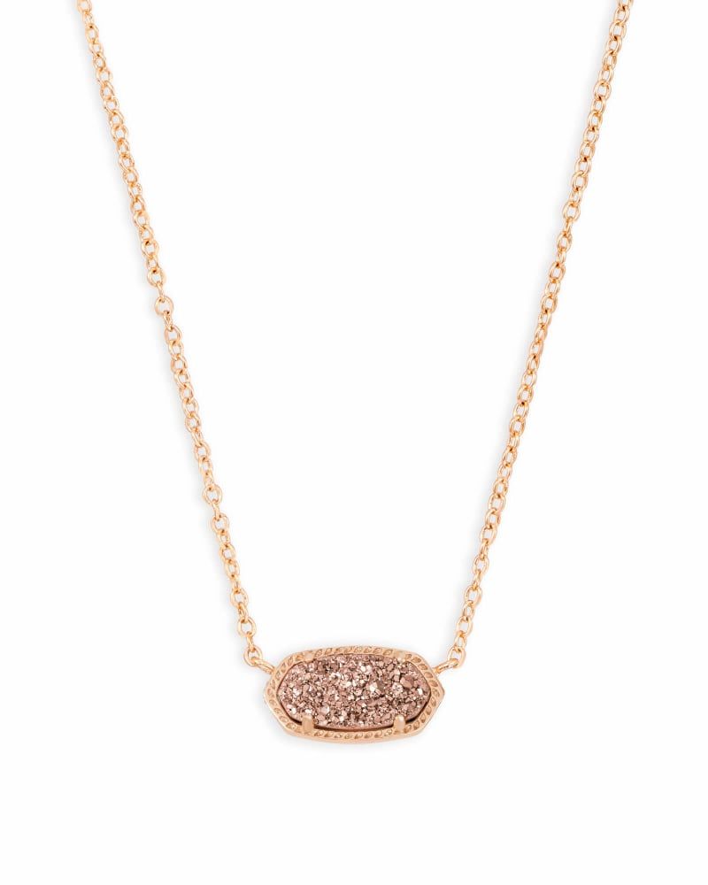 Jae Star Rose Gold Pendant Necklace in Rose Gold Drusy
