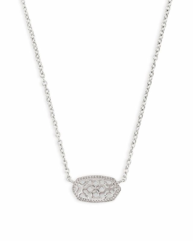 Elisa Silver Pendant Necklace in Amythyst