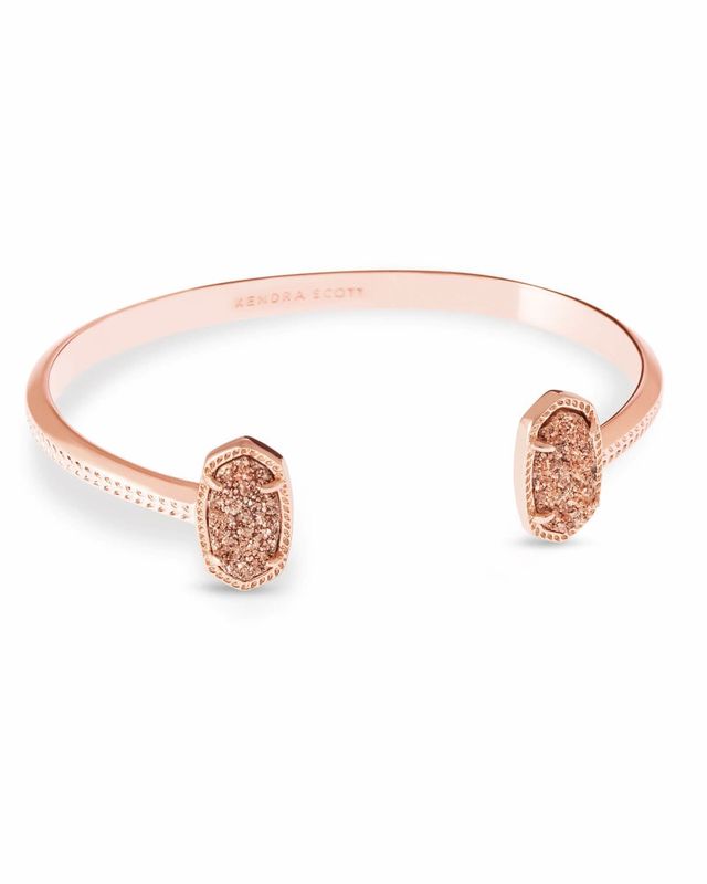 Emilie Rose Gold Chain Bracelet in Sand Drusy | Kendra Scott