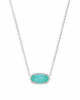 Elisa Silver Pendant Necklace in Platinum