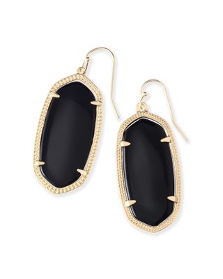 Arden Gold Statement Hoop Earrings in Clear