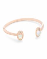 Elton Rose Gold Cuff Bracelet in Dichroic Glass