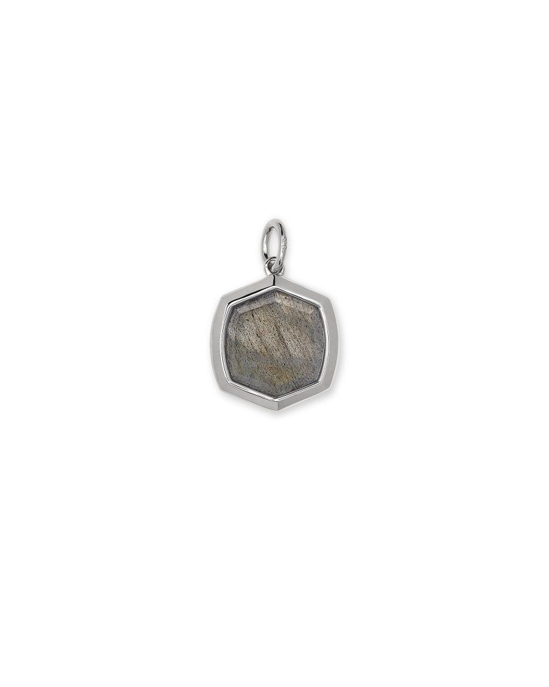 Davis Locket Charm Necklace in Sterling Silver