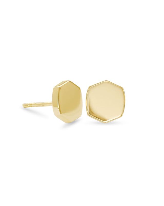 Shell Single Stud Earring in 18k Yellow Gold Vermeil