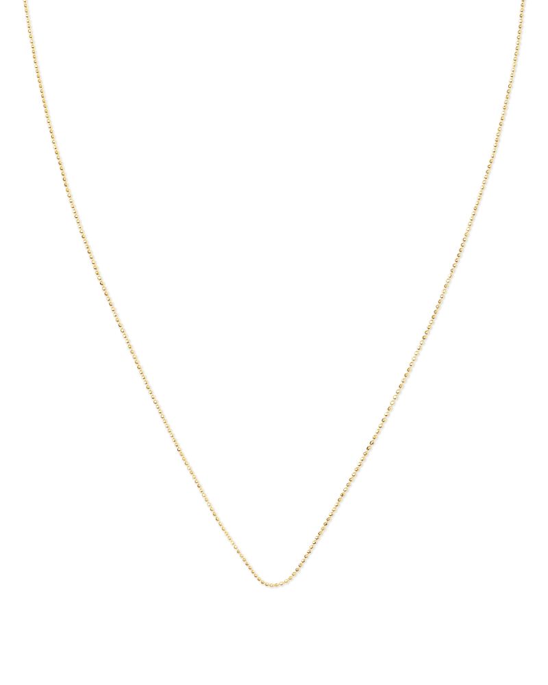 Single Satellite Chain Necklace in 18k Yellow Gold Vermeil