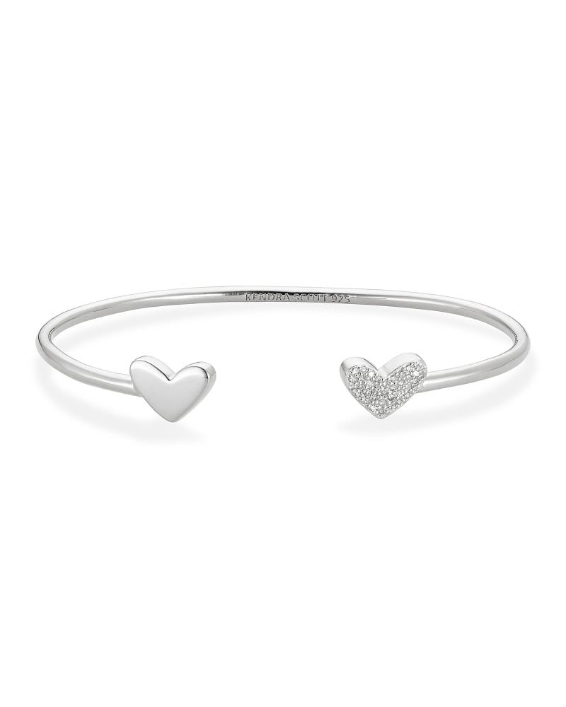 Ari Heart Delicate Chain Bracelet in Sterling Silver