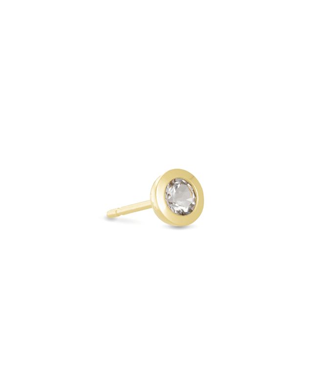 Shell Single Stud Earring in 18k Yellow Gold Vermeil