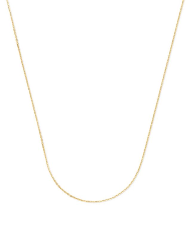 18 Inch Thin Chain Necklace in 18k Rose Gold Vermeil