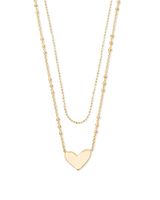 Ari Heart Multi Strand Necklace in Rose Gold